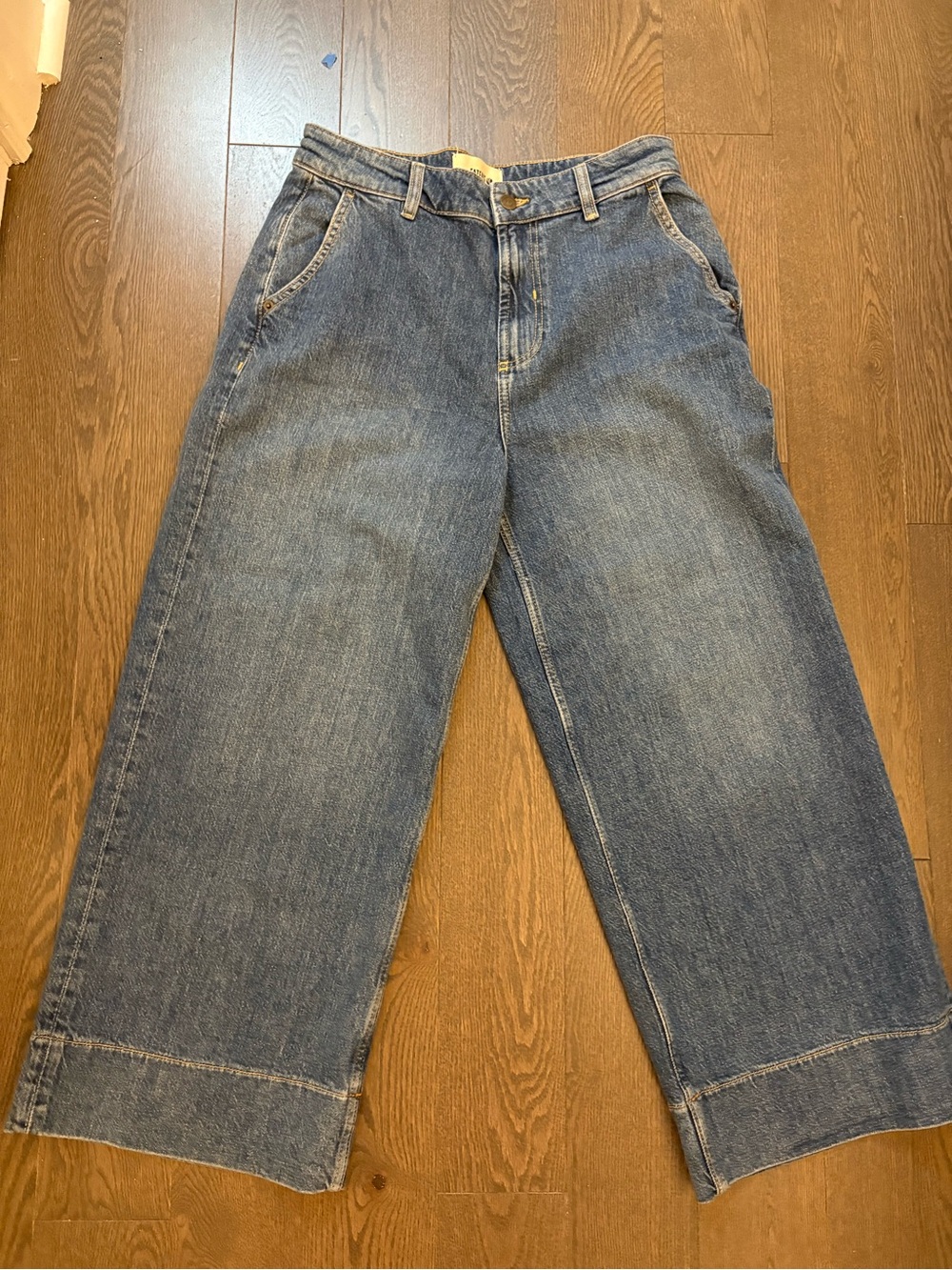 Fat Face Wide-Leg Women’s Jeans - Blue Denim
